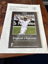NatWest U19 International Cricket Programme & Scorecard 1998  England v Pakistan
