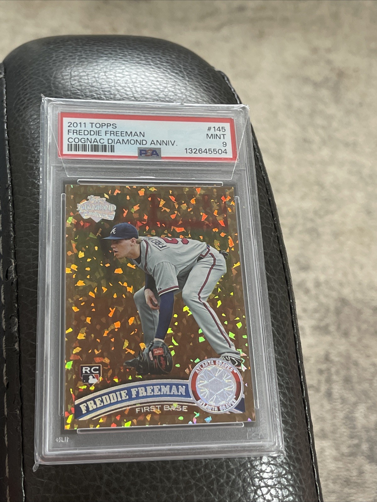PSA 9 - 2011 Topps - Freddie Freeman #145 Cognac Diamond Anniversary (RC) CLEAN