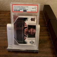 2013 Panini Innovation Giannis Antetokounmpo RC Jumbo Patch 65/199 PSA 8