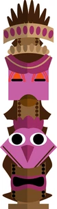 Tiki Totems Polynesian Culture Self Adhesive Vinyl Sticker