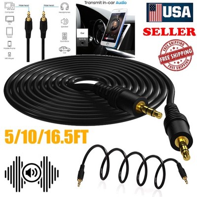 1/2x 3.5mm Audio Cable Male to Male AUX Cord for Car,Phone, Headphones, Speakers