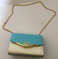 Blue White Star Glitter Crossbody Clutch Purs...