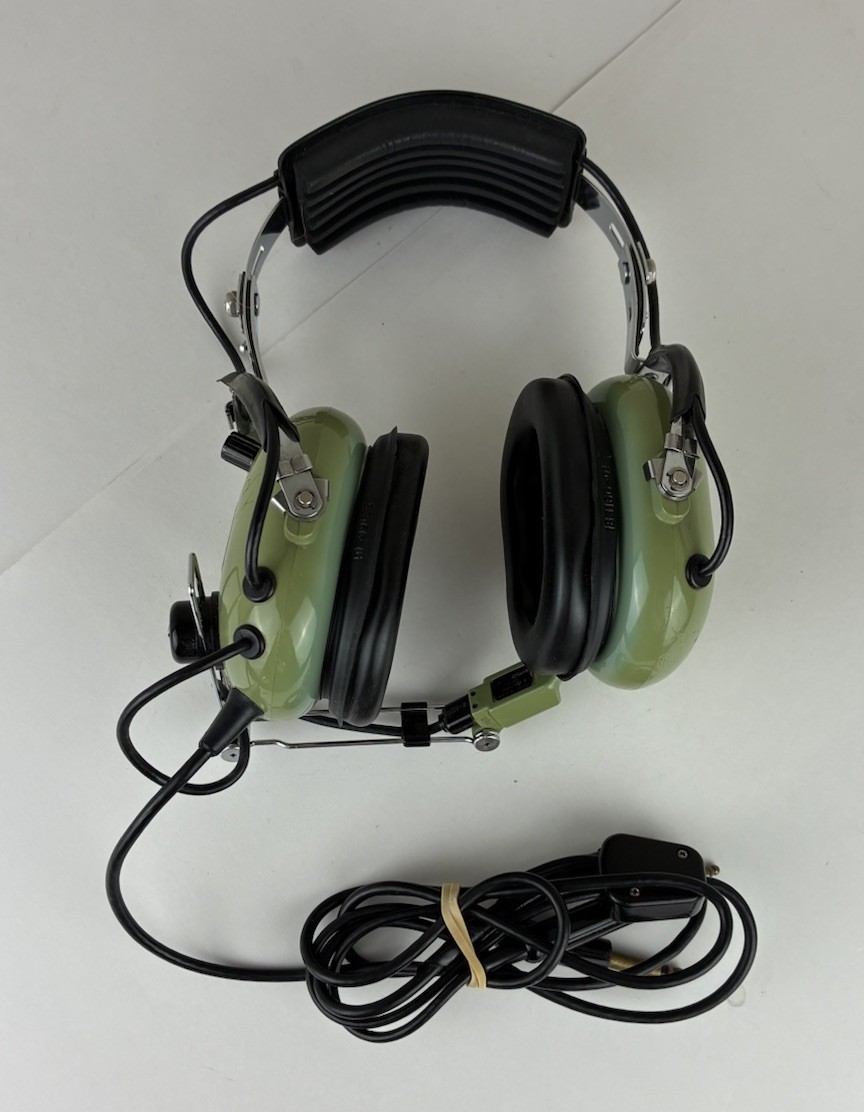 ヘッドホン David Clark Headset H10-40 Vintage David Clark H10-40 Aviation Pilots Headset M-4 Mic Dual