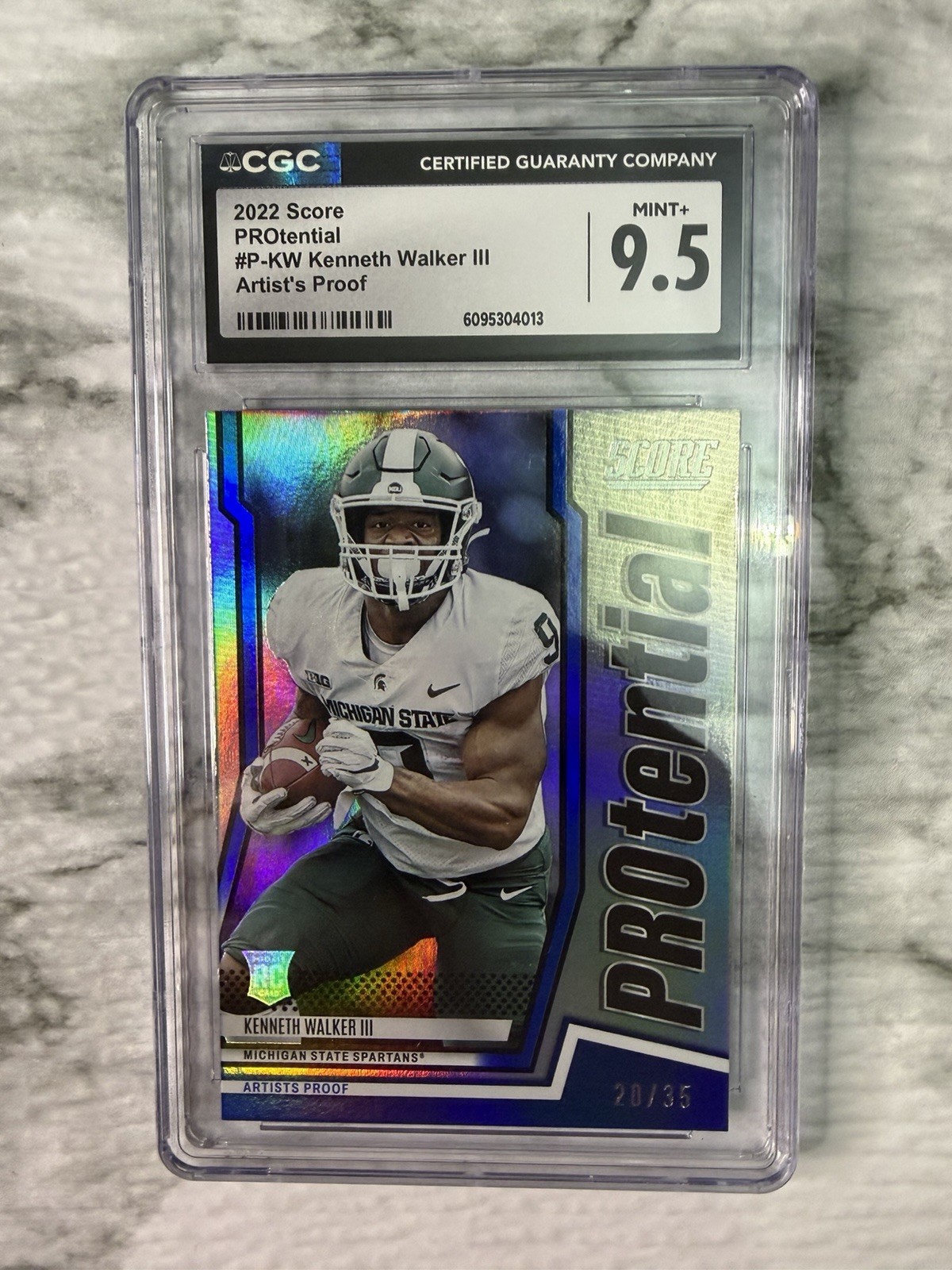 Kenneth Walker III Panini Score Protential #PKW Artists Proof