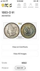 Toned 1883-O Morgan Silver Dollar PCGS MS-63