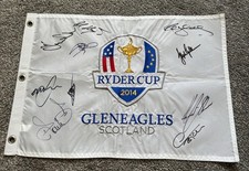 Signed Autograph Golf Flags From The Ryder Cup The Open & The Masters with COAs