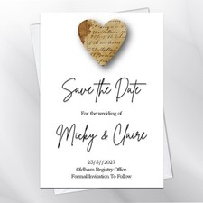 Personalised Save the Date Cards – Pack of 10 – A6 with Free Envelopes S5