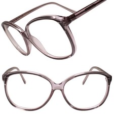 Classic Vintage Retro Old Fashioned Oversized Square Gray Clear Lens Eye Glasses
