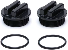 ATIE Black 1-1/2" Threaded Pool Filter Drain Plug Cap Winterizing Plug... 