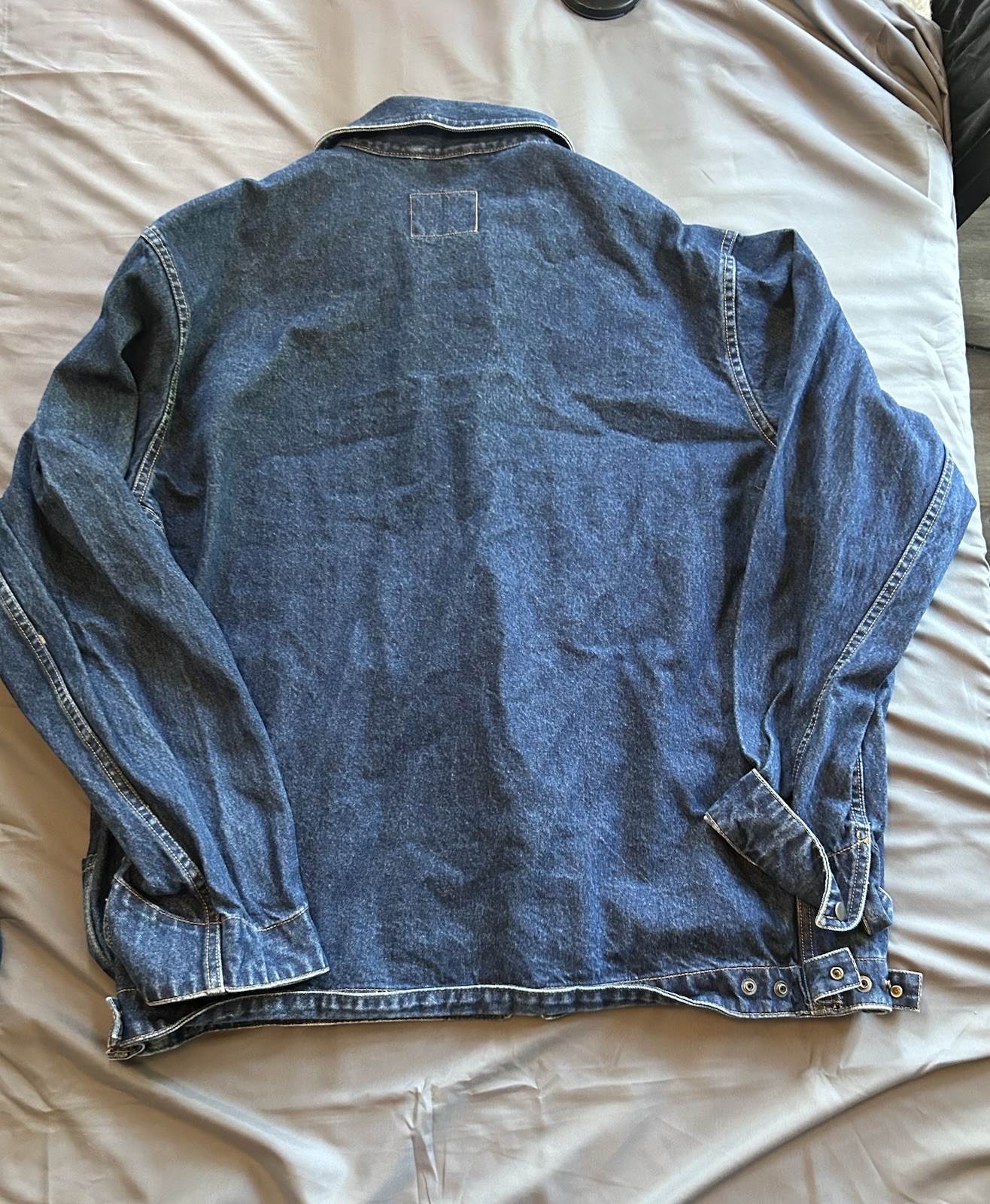 Wrangler Riggs Work Wear WPL 6428 Button Outdoor Blue Denim Trucker Jacket 2XT image 3