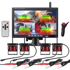 1080P WirelessBackup Camera  7" Quad Monitor for Truck Trailer RV