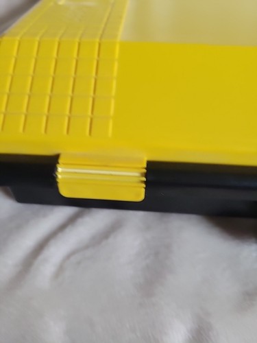 LEGO Vintage Technic Carrying Case Storage Bin Box 11 X 15 Yellow Black - Picture 5 of 9