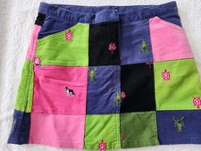 Lilly Pulitzer Girls Tropical Corduroy Skirt Size 14 Preowned