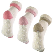 Ladies Thick Warm Thermal Winter Alpaca Wool Slipper Bed Socks with Grips LAWS