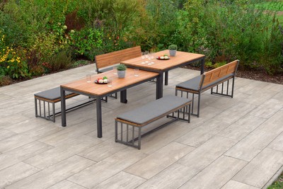 MX Gartenmöbel MILOS Set 10tlg. Multi Esstischgruppe Alumöbel Terrassenmöbel 