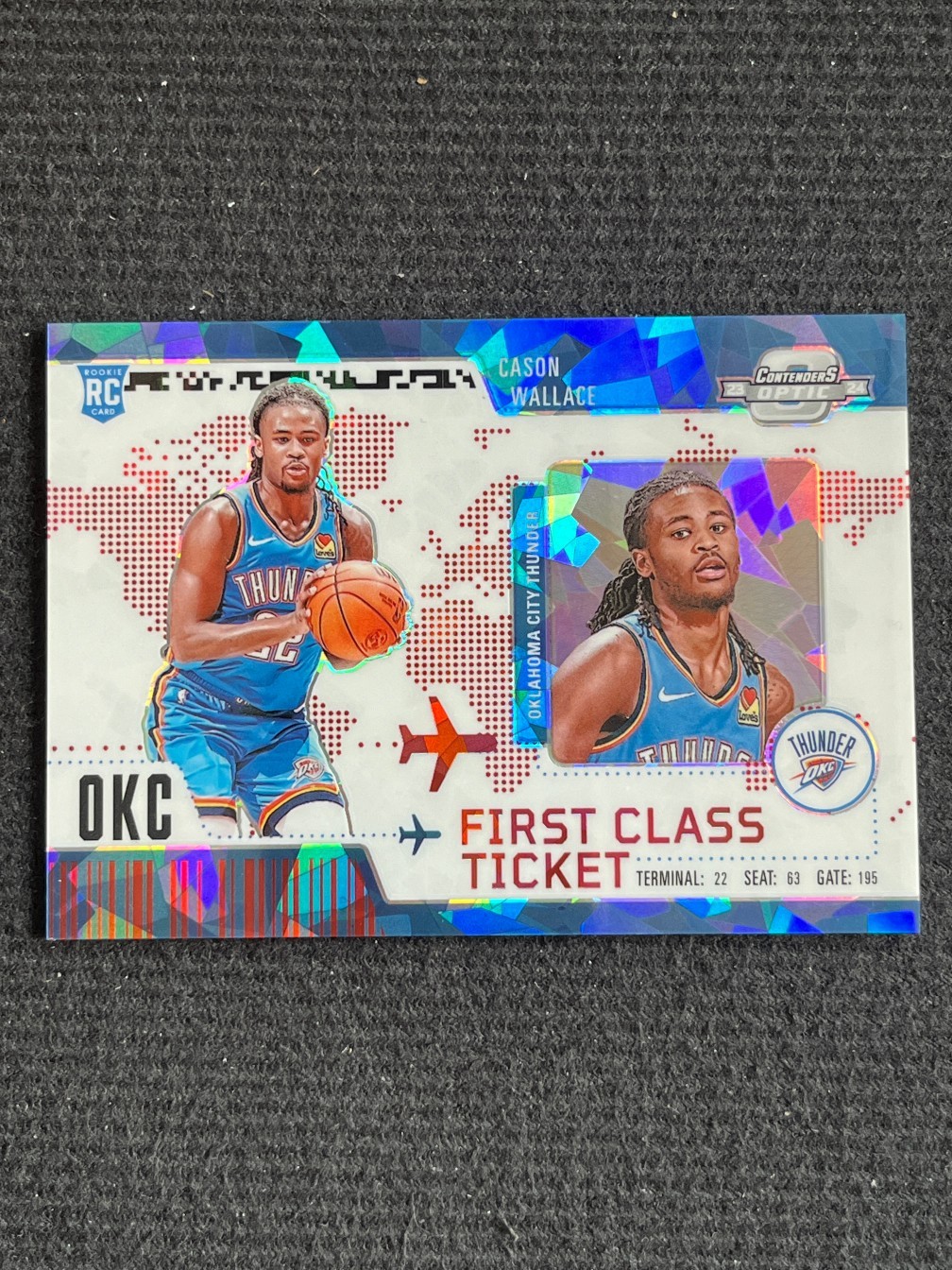 Cason Wallace 2023-24 Panini Contenders Optic First Class Ticket Red Ice /175 #7