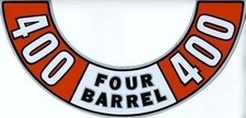 400 Four Barrel Air Cleaner Lid Decal For 1972-1974 Dodge Charger And Coronet 400 Four Barrel Air Cleaner Lid Decal For 1972-1974 Dodge Charger And Coronet