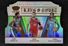 2019-20 Crown Royale Ben Simmons/Joel Embiid/Josh Richardson Kings Court /99