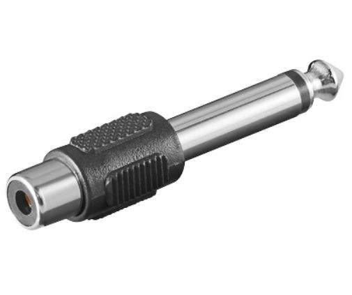 MicroConnect 6.3mm Adapter - RCA M-F Mono