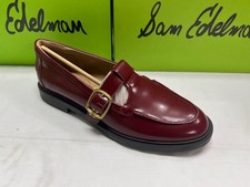 Sam Edelman Elaina T-Strap Buckle Loafer, French Merlot