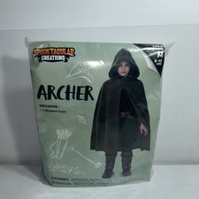 New Kids Hooded Archer Cape, Medium, Green Costume Renaissance 