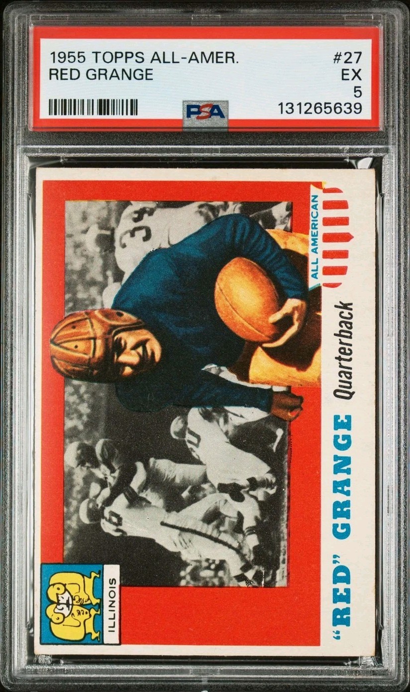 1955 TOPPS ALL-AMERICAN #27 RED GRANGE HOF PSA 5