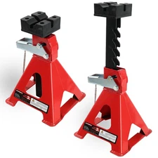 1Pair 3 Ton 6000 lbs Jack Stands Steel Car Lifting Truck Lift Axle Repair Red