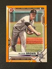 McCade Brown 2021 Bowman 1st Orange Parallel /25 Rockies 