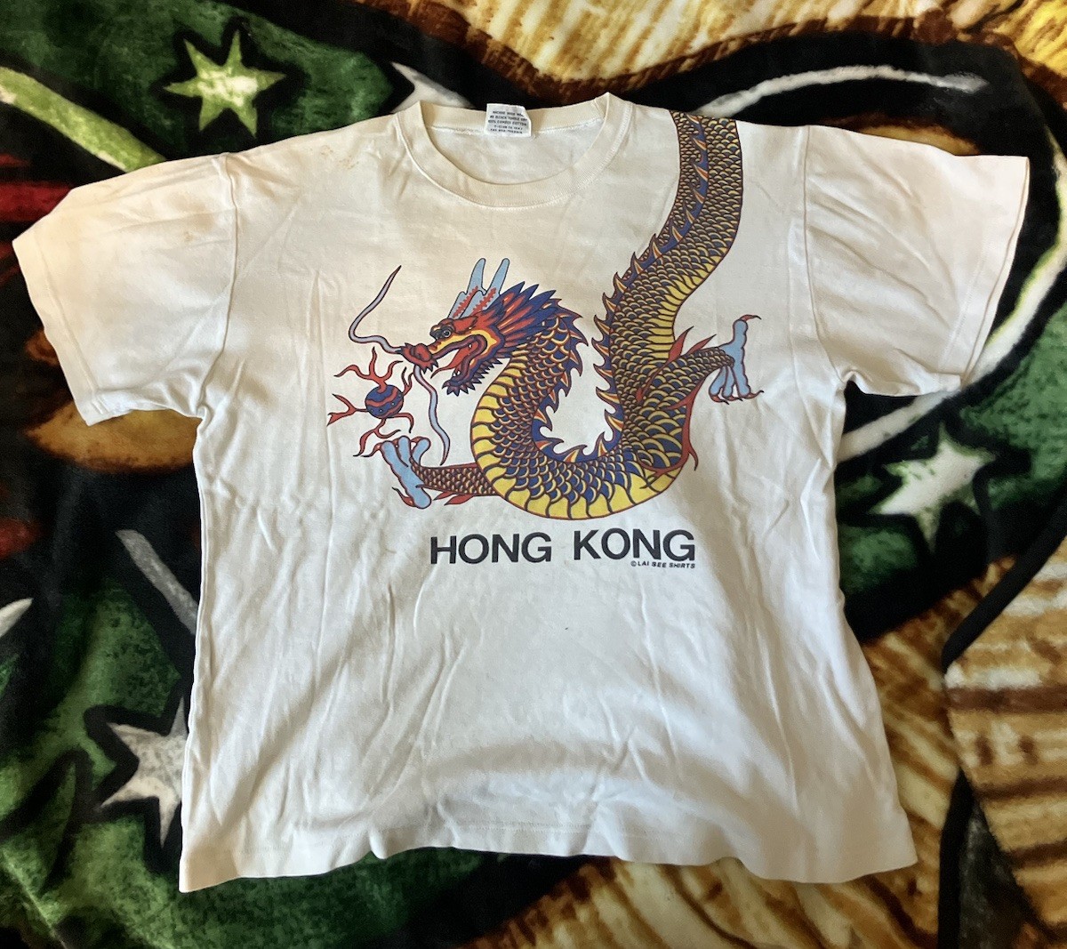 vintage thrashed hong kong t shirt Lai See Extra Large XL