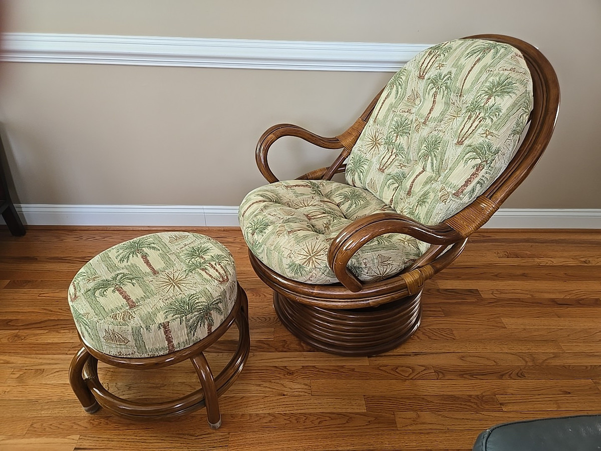 Mid Century Wicker Lounger Chair Mid Century Egg Bamboo Rattan