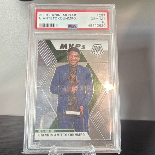 2019-20 Panini Mosaic Giannis Antetokounmpo MVPs #297 Bucks Base PSA 10