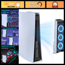 Efficient PS5 Cooling Fan with LED Light  USB 3.0 - Dual-Speed Cooler for Conso