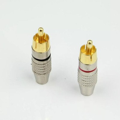 8 STCK.RCA Stecker Lautsprecher Phono Cinch Video In-Line Klinkenadapter Buchse