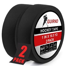 2 Roll Hockey Tape - 1"x49.5FT Strong Cloth Tape for Sticks, Tools, Bars, Bats