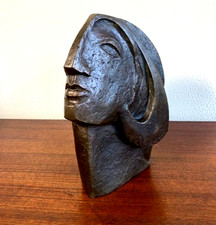 Busto scultura bronzo (dopo) Pablo Picasso testa di donna firmato busto femminile