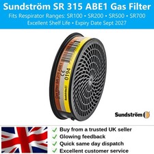 Sundstrom SR315 ABE 1 FILTER PPE for SR100 SR200 SR700 Mask Respirators Exp:2027