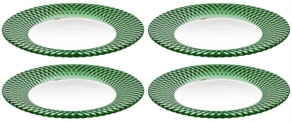 Villeroy & Boch 4er Set Platzteller Boston grün transparent Kristallglas