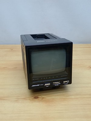 Vintage 1980er Solavox PTV1 5'' tragbarer Schwarzweiß TV - getestet & funktionsfähig 