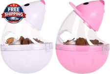 2Pcs Cat Treat Dispenser Toy, Mouse Shape Cat Interactive Toy and Food Dispenser