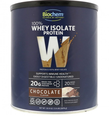 Whey Isolate Protein Powder Chocolate Flavor 30.9oz High Protein Drink Mix