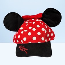 Disney Disneyland Minnie Mouse Polka Dot Hat w/ Ears  Bow Size Youth NWOT