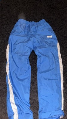 Nike Herren Trainingshose S blau/weiß Polyester, Zugband, elast. Bund, Taschen