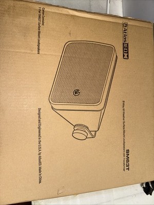 AtlasIED SM63T Outdoor Surface Mount Speakers   Pair (2 Speakers)   New