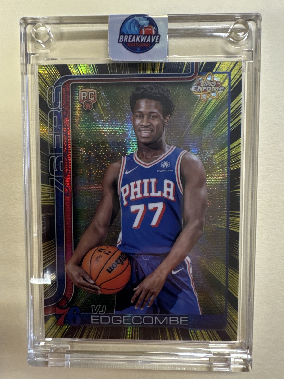 2025-26 Topps Chrome Radiating Rookies #RR-3 RC VJ Edgecombe RARE SP 76ers 🔥🔥