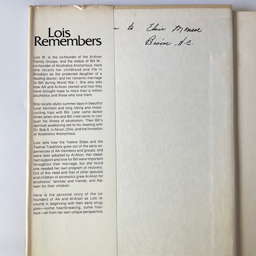 Lois Remembers 1979 Al Anon Memoir AA Co-Founder’s Wife Bill Wilson Recovery - Imagen 3 de 18