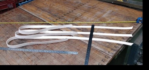 Natural Veg Tan Straps 4-4.4mm Thick, 35mm Wide 75” Long - Picture 6 of 6