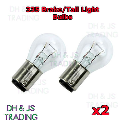 2 x 335 Stop / Indicator Bulbs 12V 21W Double Contact Bulb SBC BA15D