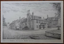 Art postcard - "Part of Market Square, Highworth, Wiltshire" by John Rees-Jowett