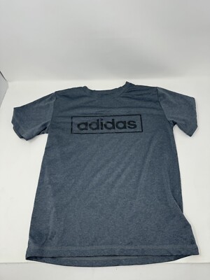 ADIDAS BOX GRAPHIC TEE SHORT SLEEVE GREY BLUE MENS - Main Image