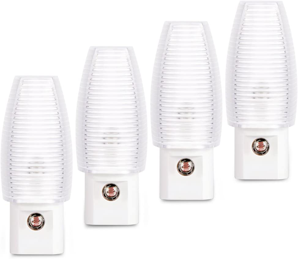 Emotionlite Pack of 4 Plug in LED Night Light With Dusk to Dawn Sensor